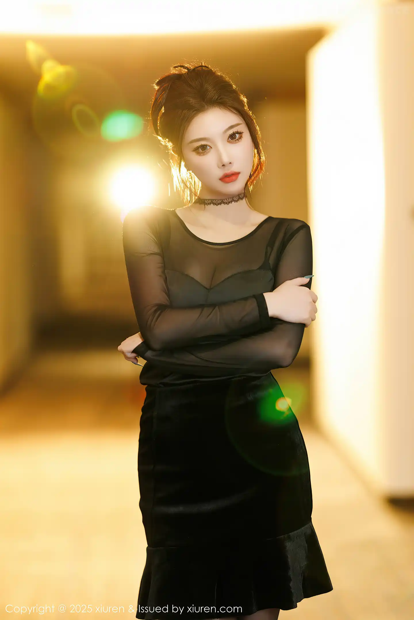 图片[4]-[XiuRen秀人网] VOL.9776 女神杨晨晨Yome黑色连衣短裙露黑色内衣配开档黑丝极致魅惑写真101P-秀人网官方网站